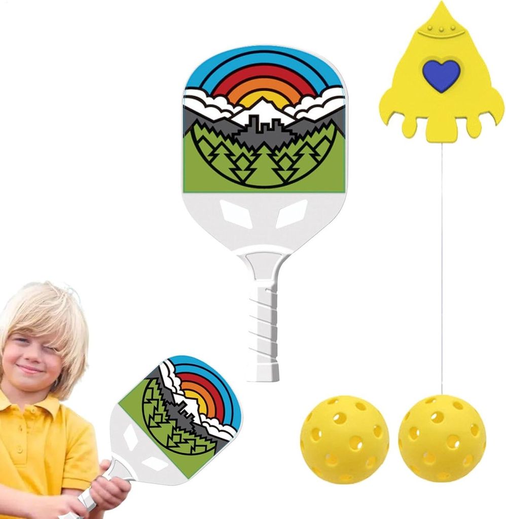 Tragbarer Multisport-Tennis-Rebounder, Pickleball-Trainingshilfe/alle Spielstärken, Indoor/Outdoor