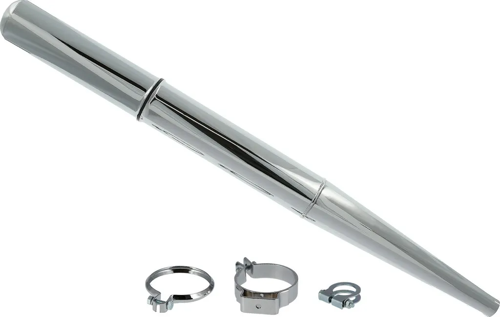 Pot d'échappement chromé haute brillance pour Simson SR50 et SR80