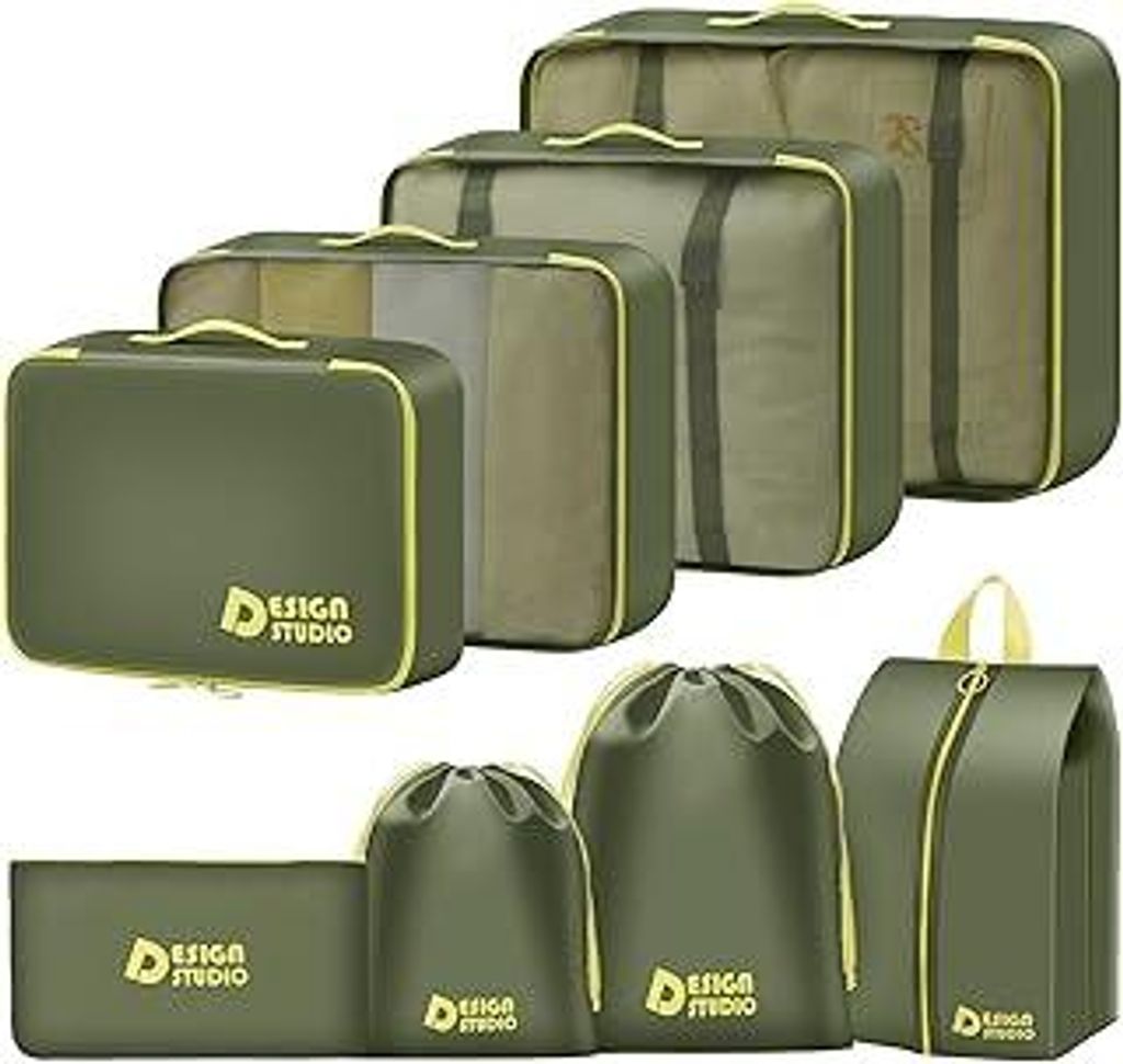 MOFELON Koffer Organizer - 8 Stück, Packing Cubes, Packwürfel für Rucksack, Travel Organizer Packtaschen Set mit Kleidertaschen Schuhbeutel Wäs...