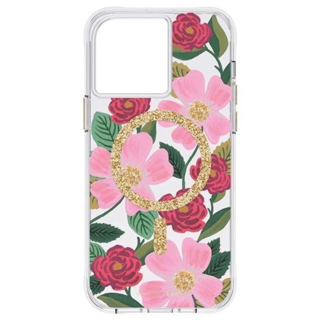 CASE MATE, Schutzhülle für iPhone 14 Pro MagSafe Floral Print Rose Garden Rifle Paper, Bunt