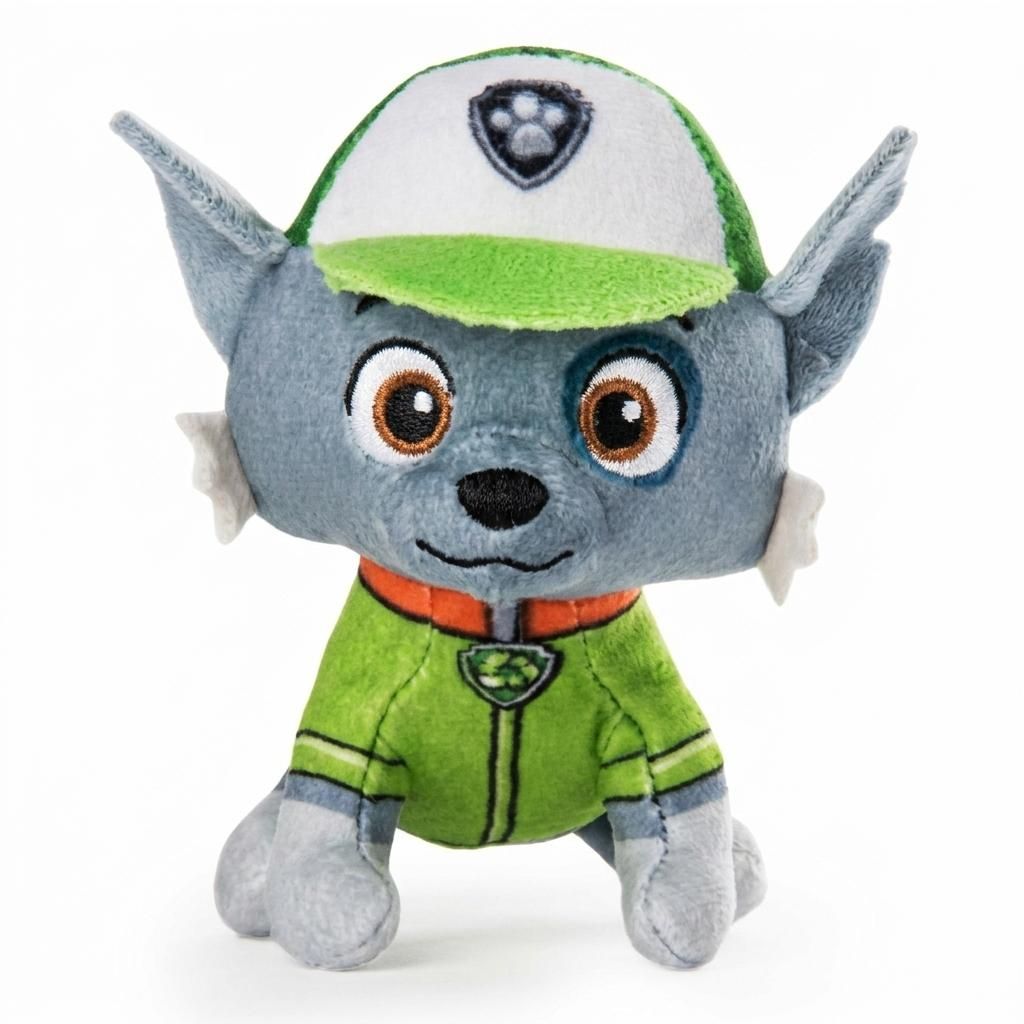 Rocky Paw Patrol Plüschfigur 12 cm Kuscheltier offiziell lizenziert Kinder Spielzeug weich Stofftier Sammelfigur Geschenk