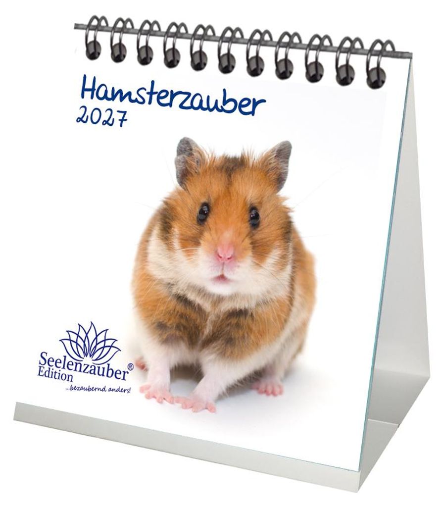 Hamsterzauber Tischkalender 10x10cm für 2027 Hamster - Seelenzauber