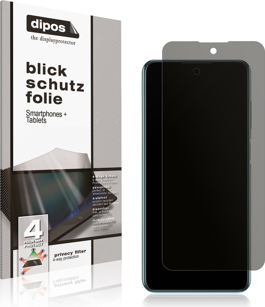 Blickschutzfolie für ZTE Voyage 61 matt Schutzfolie Folie Display Schutz dipos