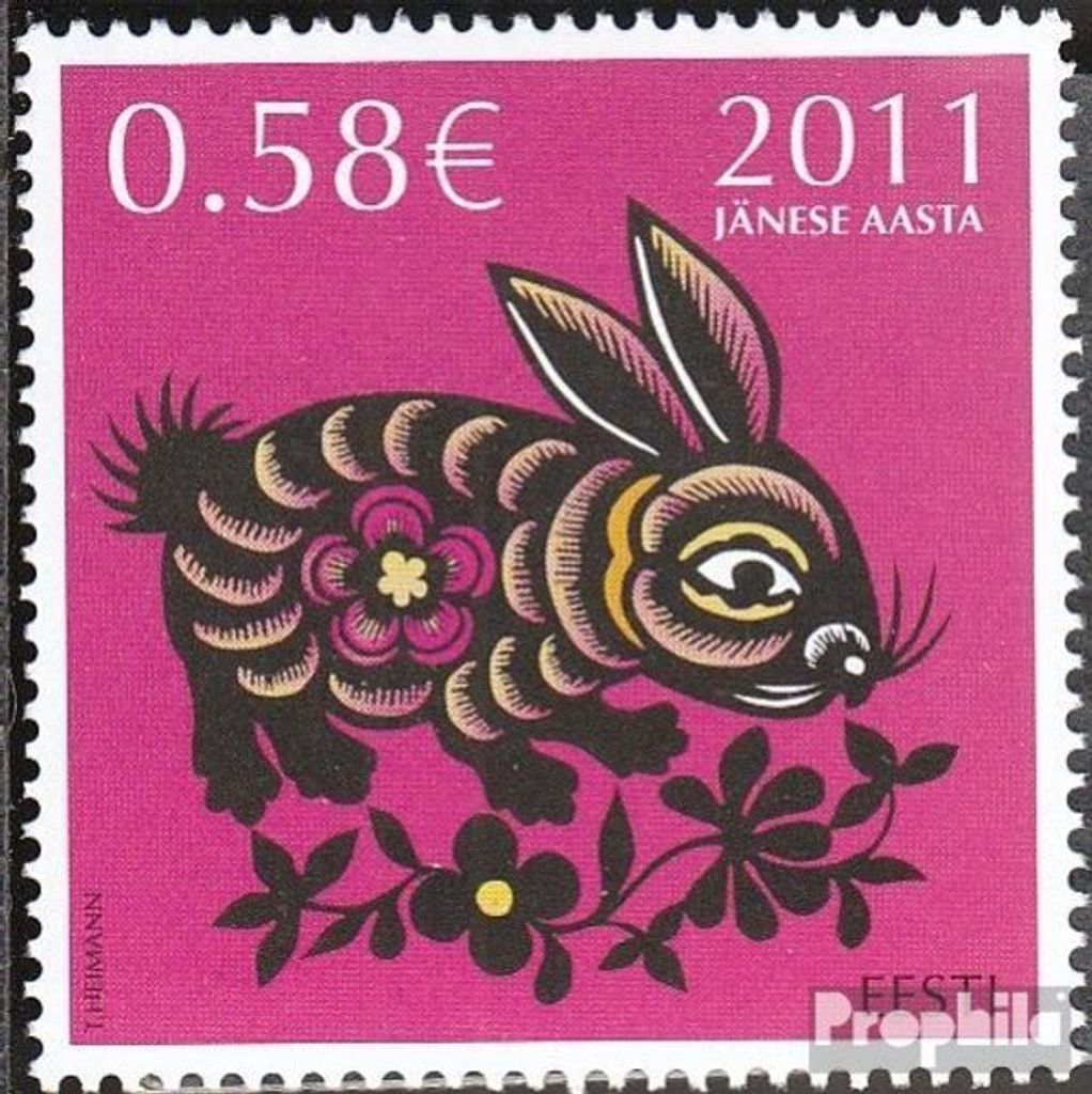 Briefmarken Estland 2011 Mi 687 (kompl.Ausg.) postfrisch Neujahr