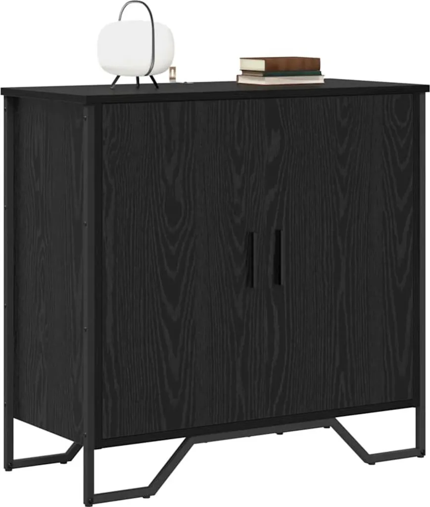 Maison Exclusive Credenza Rovere Nero 78x35x74,5 cm | Mobiletto Madia - 3
