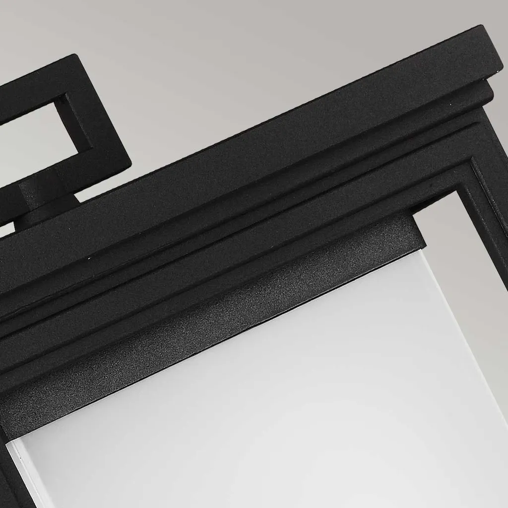 Applique d'extérieur Roscoe Feiss noire texturée culot E27 60W - 6