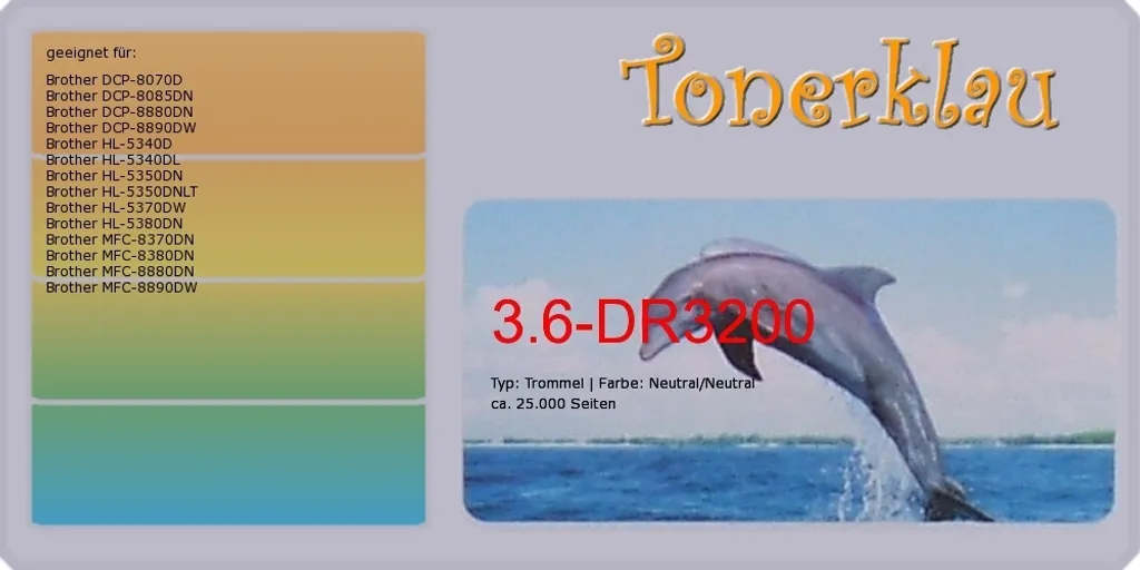 Unità Tamburo Compatibile Brother DR-3200 | 25k Pagine | DR3200 Premium