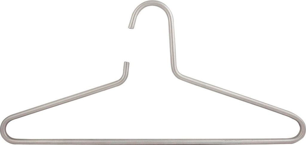 Pohl Metallbügel Petet starr - Kleiderbügel Metall mit Hosensteg - 2in1 Kleiderbügel und Hosenbügel, Edelstahl unbehandelt