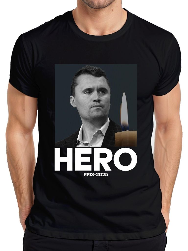 Maglietta Charlie Kirk Hero Rest in Peace Republican Immagine del prodotto 