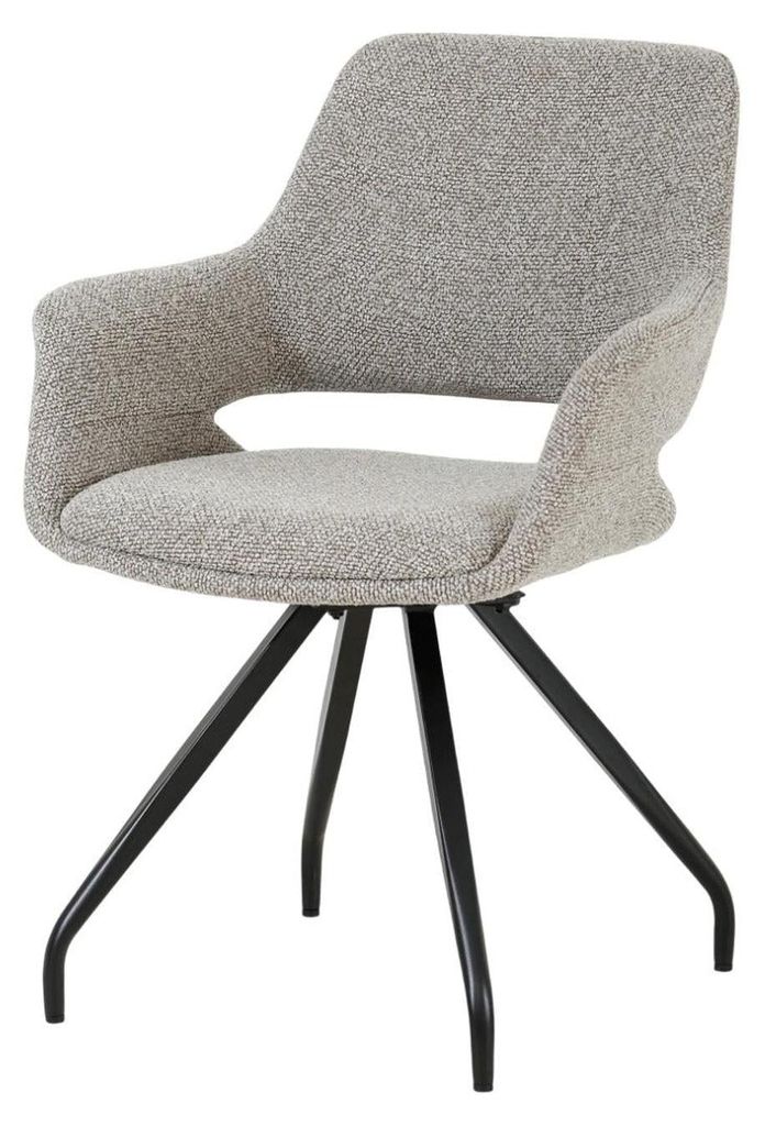 Livingfurn - Esszimmerstuhl Capp Taupe 2er Set - 61x61x88cm