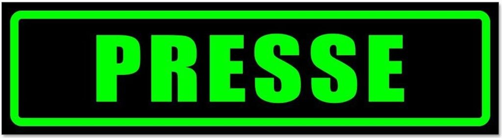 Kiwistar - Autoaufkleber - Grün - Schwarz - 30 x 8 cm - Presse - Hinweis Aufkleber Sticker für Auto, Kfz, Fahrrad, PKW, LKW