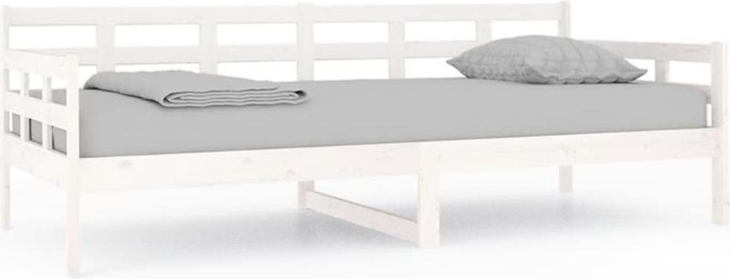vidaXL Tagesbett Weiß Massivholz Kiefer 90x200 cm Produktbild 