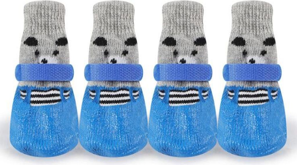 Hundesocken, Stiefel, Schuhe für Hunde und Katzen, rutschfeste Sohlen, verstellbare Pfotensocken für Hunde und Katzen, geeignet für drinnen und ...