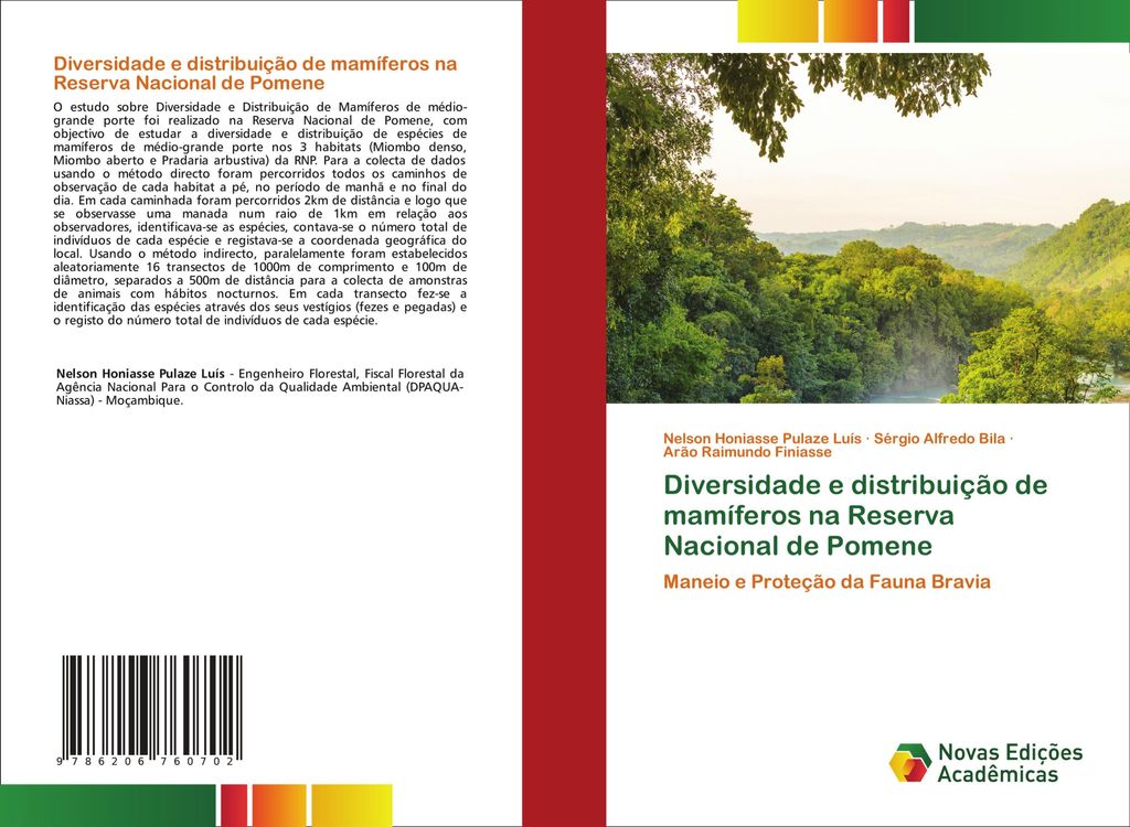 Diversidade e distribuição de mamíferos na Reserva Nacional de Pomene
