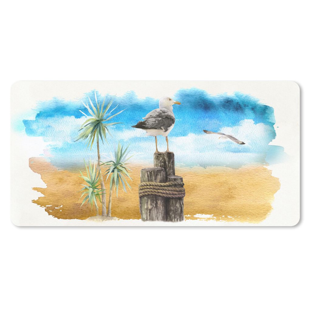 MuchoWow® Schreibtischunterlage Vogel - Seil - Baum - Produktbild 