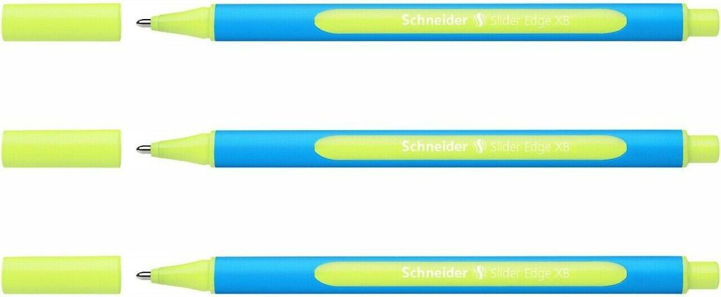 Schneider Kugelschreiber Slider Edge XB - 3er-Set gelb