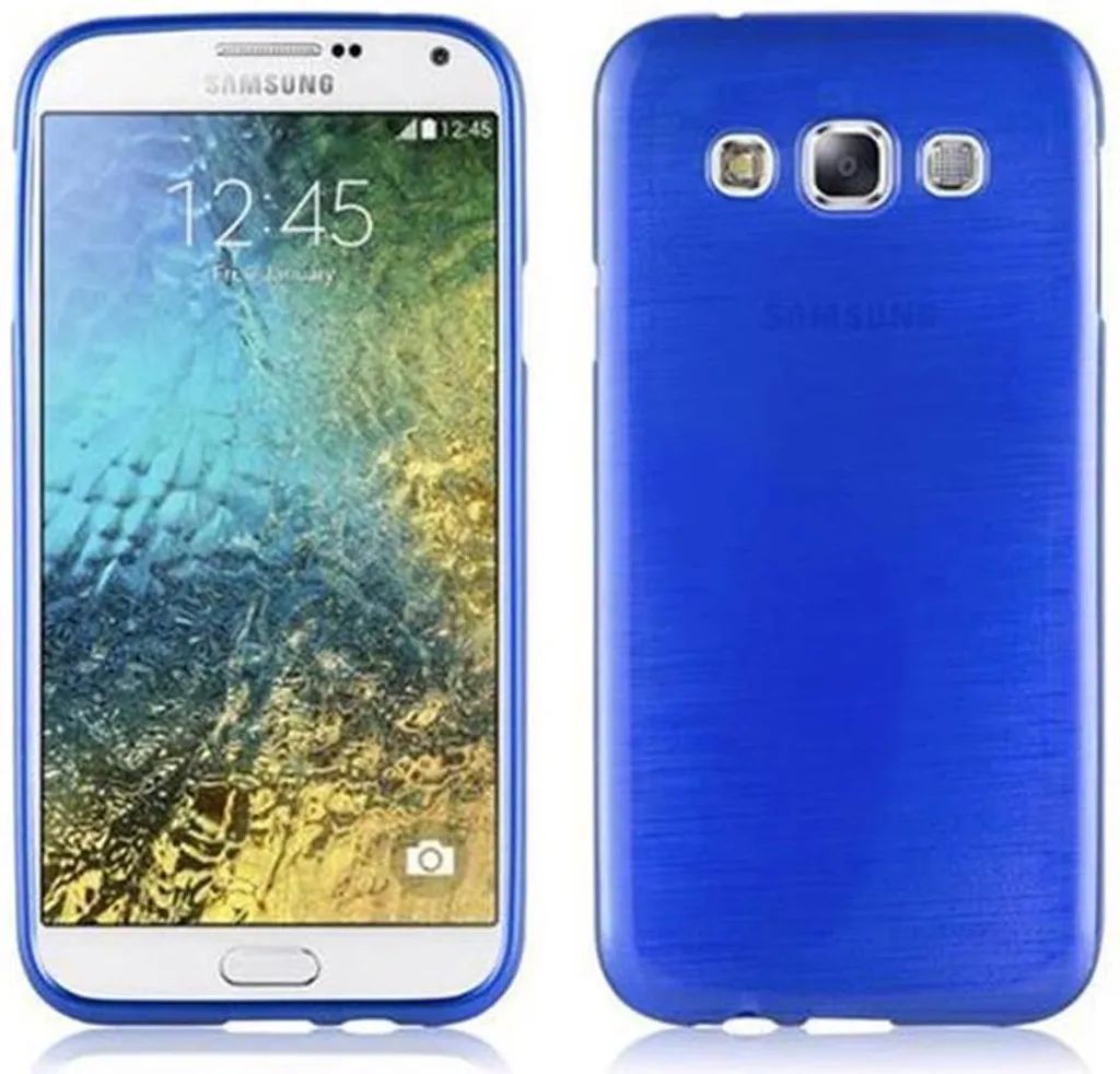 Custodia Cadorabo per Samsung Galaxy E5 custodia protettiva in TPU blu custodia protettiva in silicone