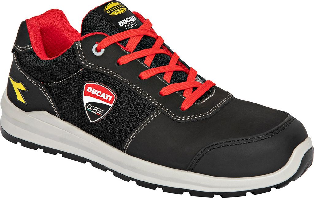 Sicherheitshalbschuh Ducati Speedy Race S1PS - T.47 - Schwarz/Fungus - DIADORA - 701.181702-C2541 T.47