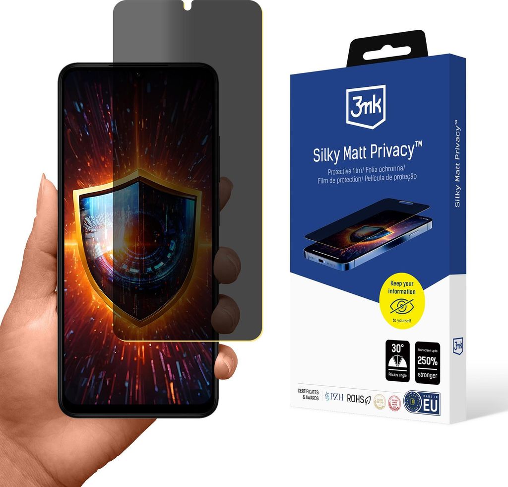 3mk Display Schutzfolie Privatisierung Film Handyfolie Silky Matt Privacy für Redmi A5 4G Self-Heal