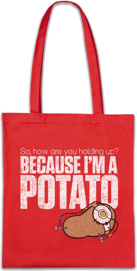 Urban Backwoods Because I'm A Potato, Stofftasche, Farbe: Rot