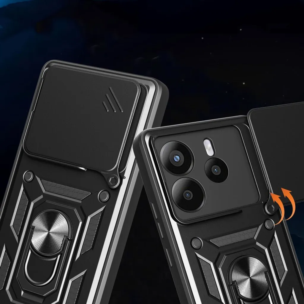 Tech-Protect Camshield Pro Xiaomi Redmi Note 14 5G Nero Opaco - Cover Blindata - 3