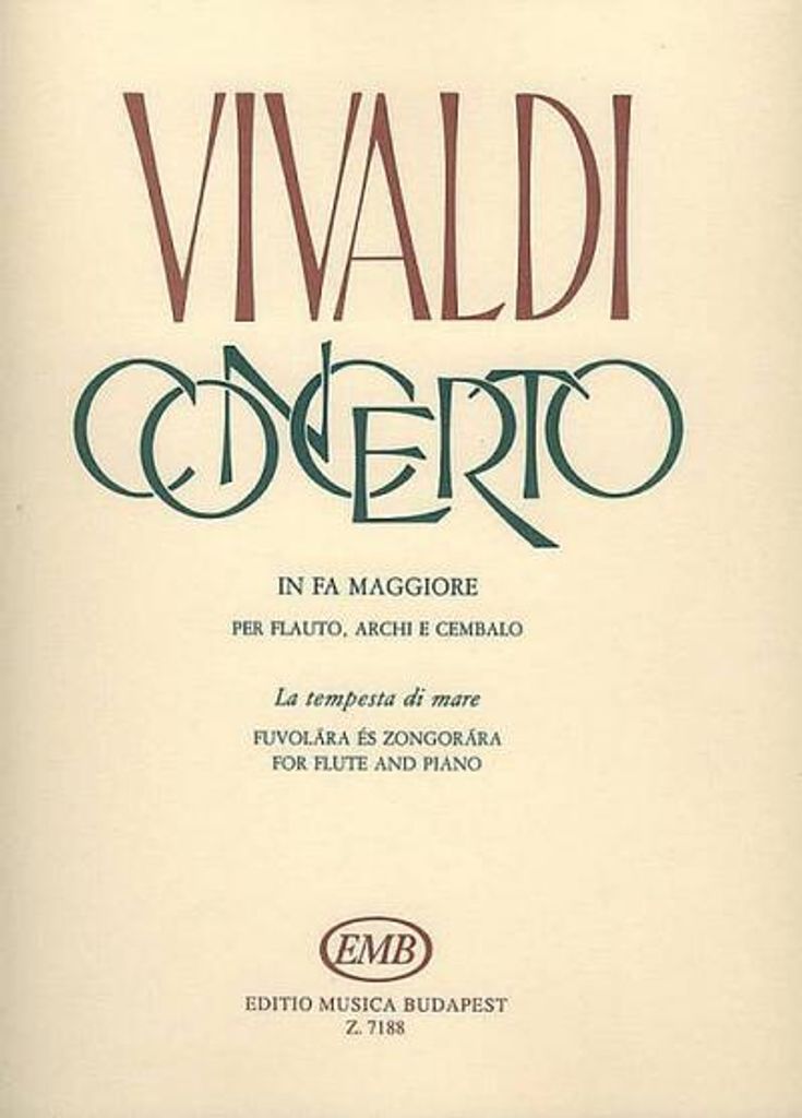 Concerto fa maggiore La tempesta di mare F.VI:12 per flauto e pianoforte
