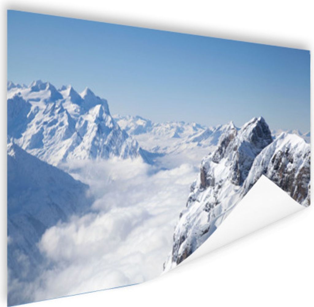 MuchoWow Poster Alpen - Schnee - Berg 60x40 cm - Schlafzimmerdekoration