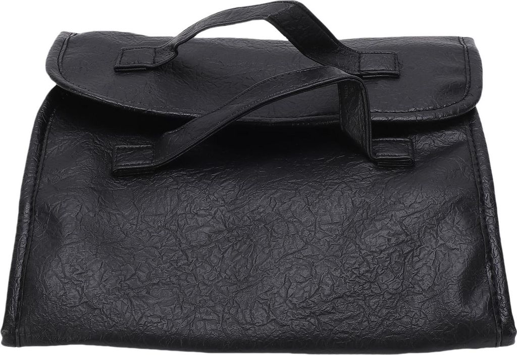 Hängende, aufrollbare Make-up-Tasche, wasserfeste Reise-Kulturtasche aus Kunstleder für Flüge, Autoreisen, schwarz, abnehmbar, 4-in-1