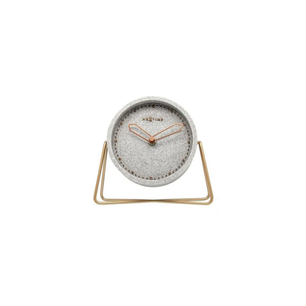 Horloge grise NeXtime Cross 5204GS avec cadran en verre et style épuré