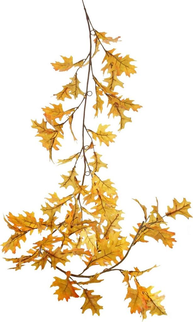 artplants.de Kunst Eichen Girlande ERASMIA, gelb-orange, 180cm - Girlande künstlich