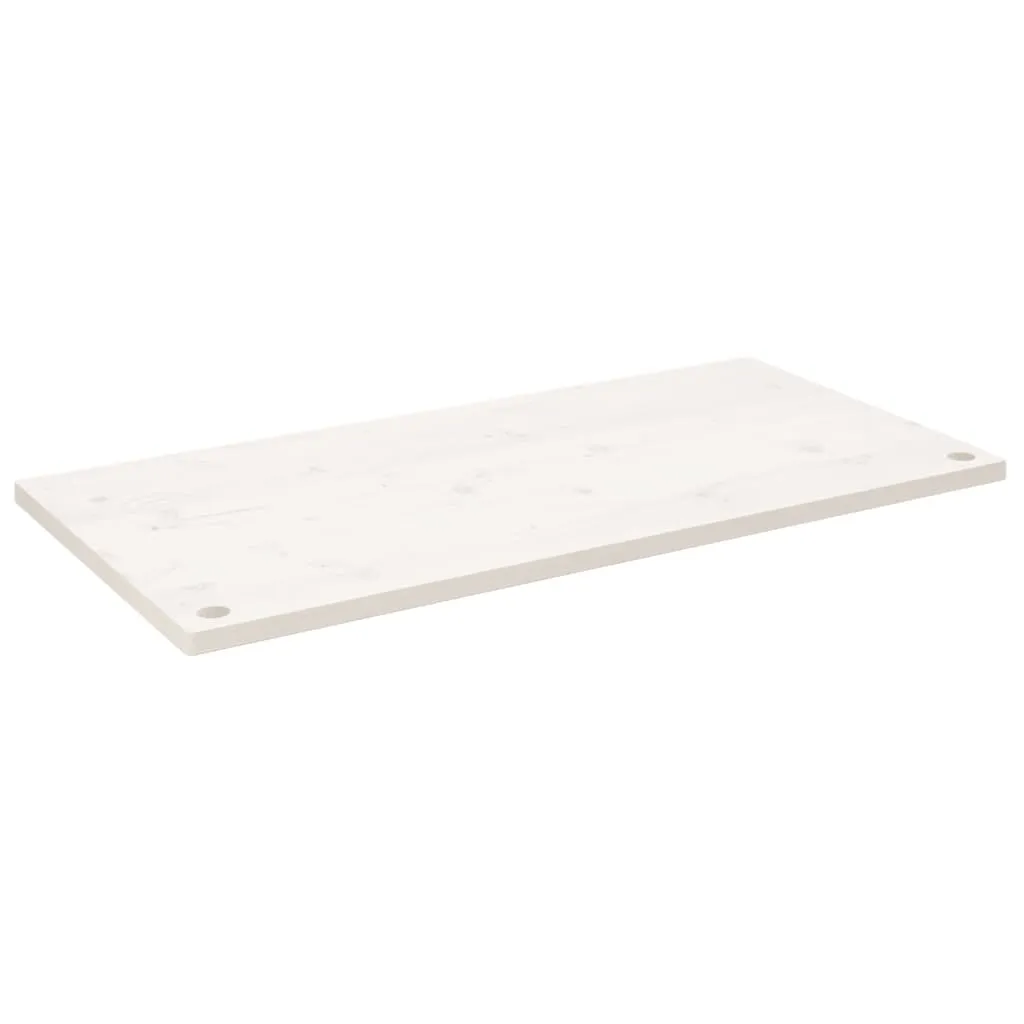 Top Scrivania Legno Massello Bianco 110x55 cm vidaXL | Arredo Design