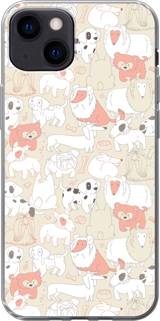 MuchoWow Handyhülle Schutzhülle Hülle für Telefoonhoesje iPhone 13 Muster - Hund - Hundefutter - Jungen - Mädchen - Kinder - Kinder Silikon ...