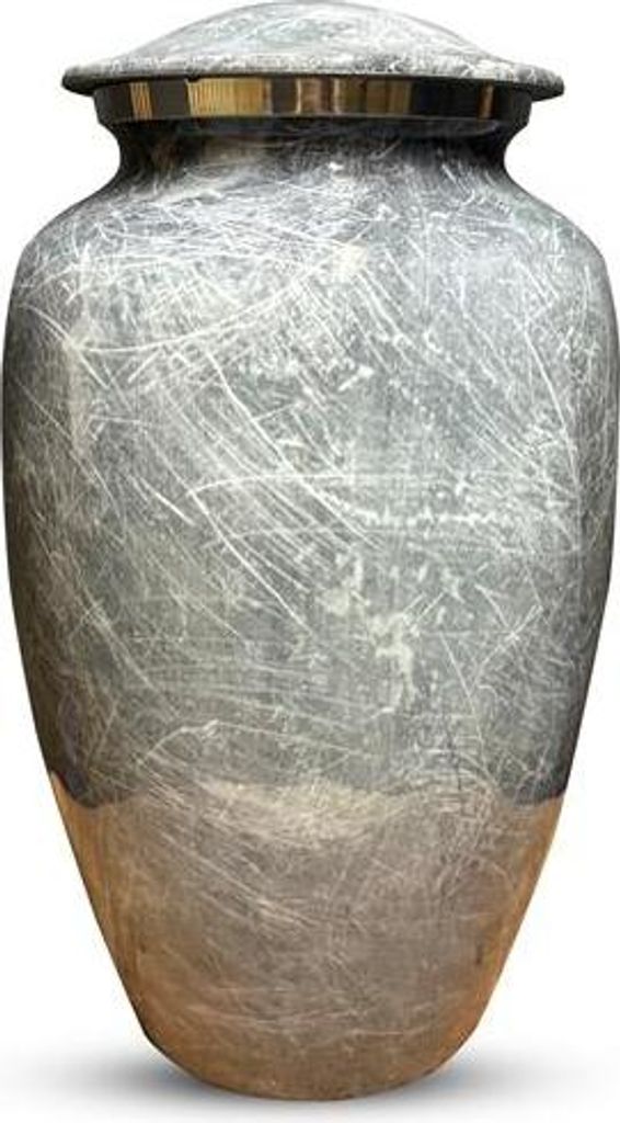 XXL Urnen für Menschen&Haustiere Asche-3.5L|Aluminium für Hunde & Katzeurne|Dauerhaft&Rostbeständiges Urne Mensch|Stein Design urne mit Deckel