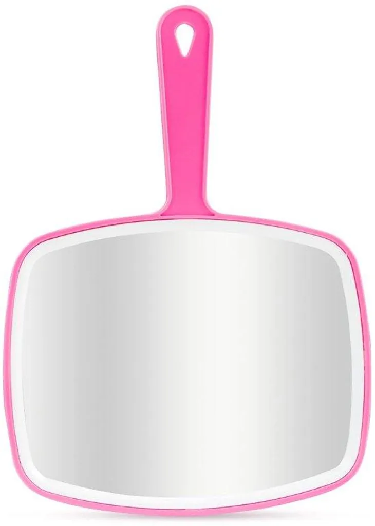 Miroir à main en plastique et verre résistant, accessoire de beauté 1 pièce