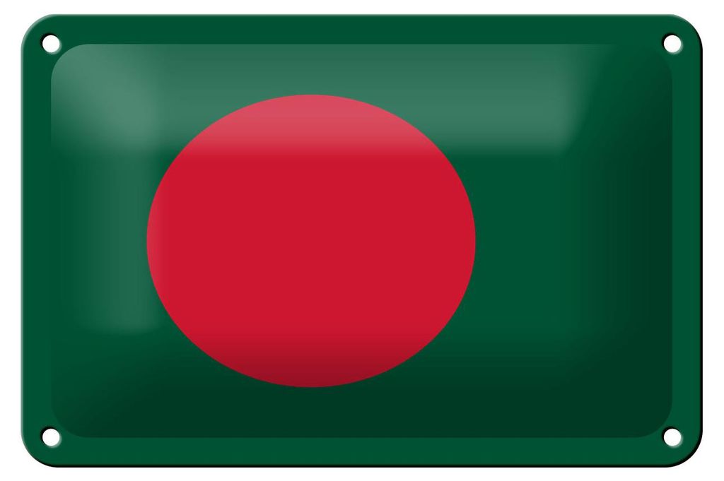 Blechschild Flagge Bangladesch 18x12cm Flag of Bangladesh