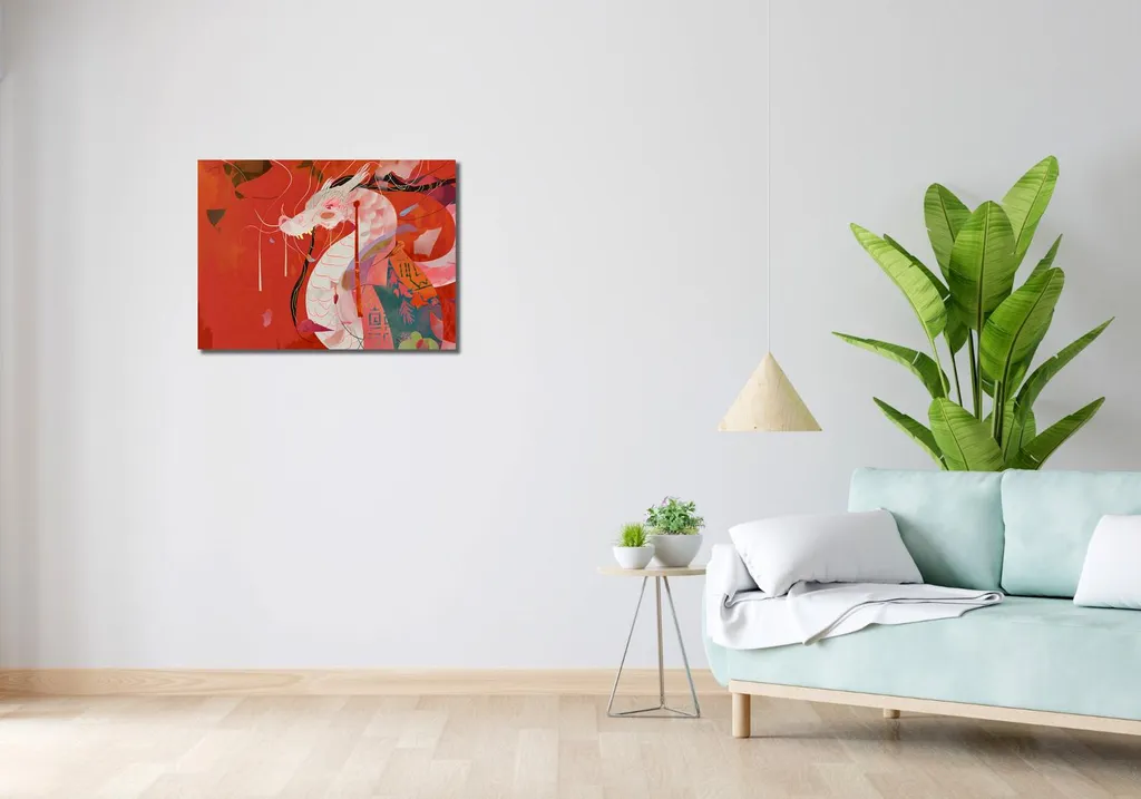 Image Dragon Oriental Grand Format 70x50 - Impression Haute Qualité - 2
