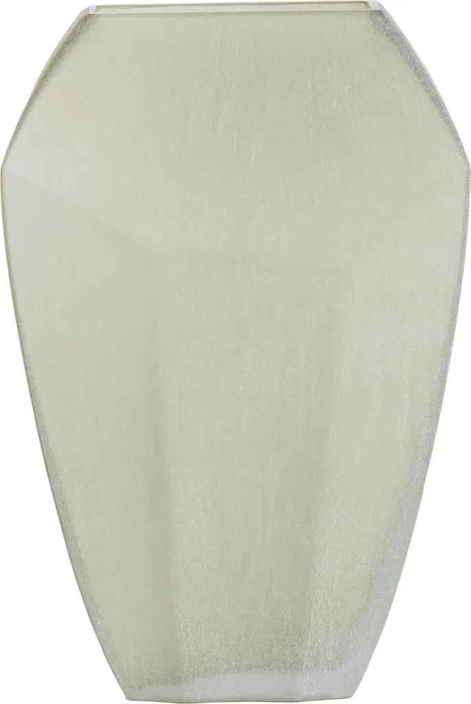 Grand vase décoratif en verre teinté olive VIONNA pour bouquet haut