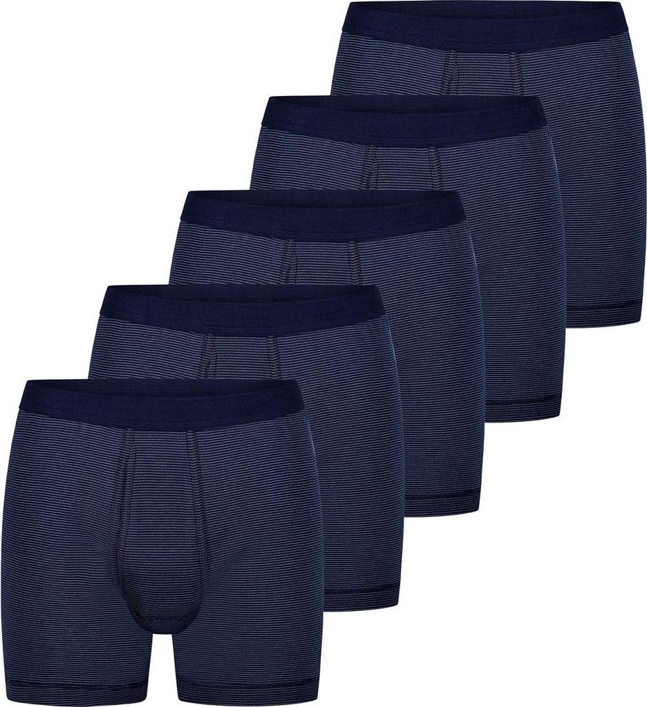 ESGE 5er Pack - Feinripp Ringel Retro Short / Pant Sportliche Wäsche für den Alltag, Feinripp Pant mit Eingriff, Pflegeleicht, formbeständig und...