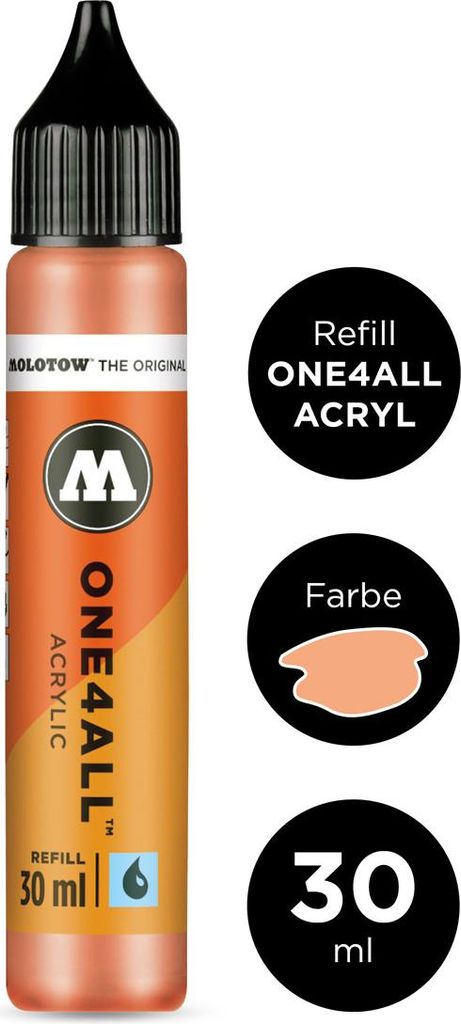 Molotow Nachfüllflasche ONE4ALL ACRYLIC 30 ml, Nr. 117 pfirsich pastell