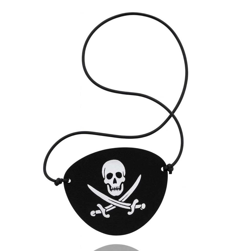Piratenklappe Augenklappe – schwarz für Pirat Kostüm Kinder Produktbild 