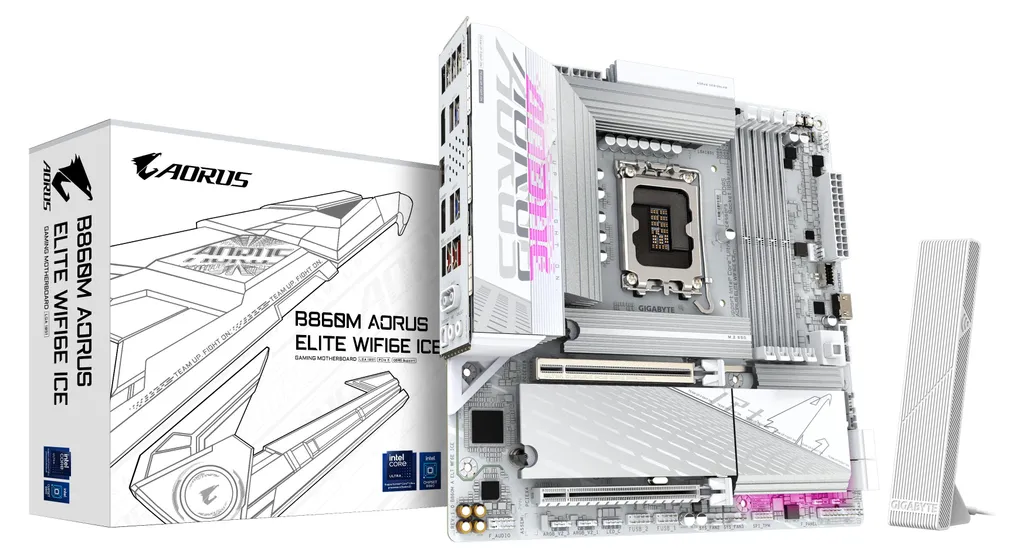 Gigabyte B860M A ELT WF6E ICE : Carte Mère Stable, Wi-Fi 6E et DDR5