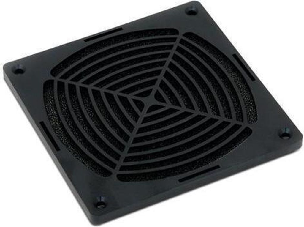 Lüftungsgitter mit Filter 120x120 mm Kunststoffgitter schwarz