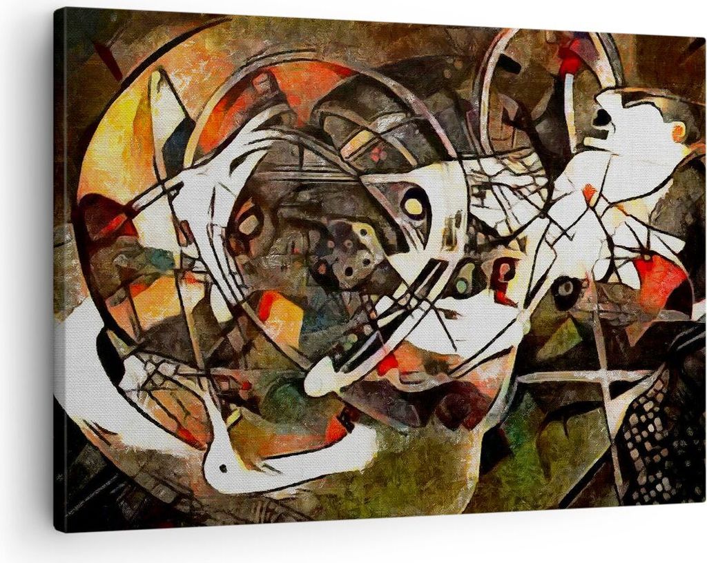 Bild auf Leinwand - Leinwandbild - Abstraktion modern - 70x50cm - Wand Bild - Wanddeko - Wandbilder - Leinwanddruck - Bilder - Kunstdruck - Wanddek...