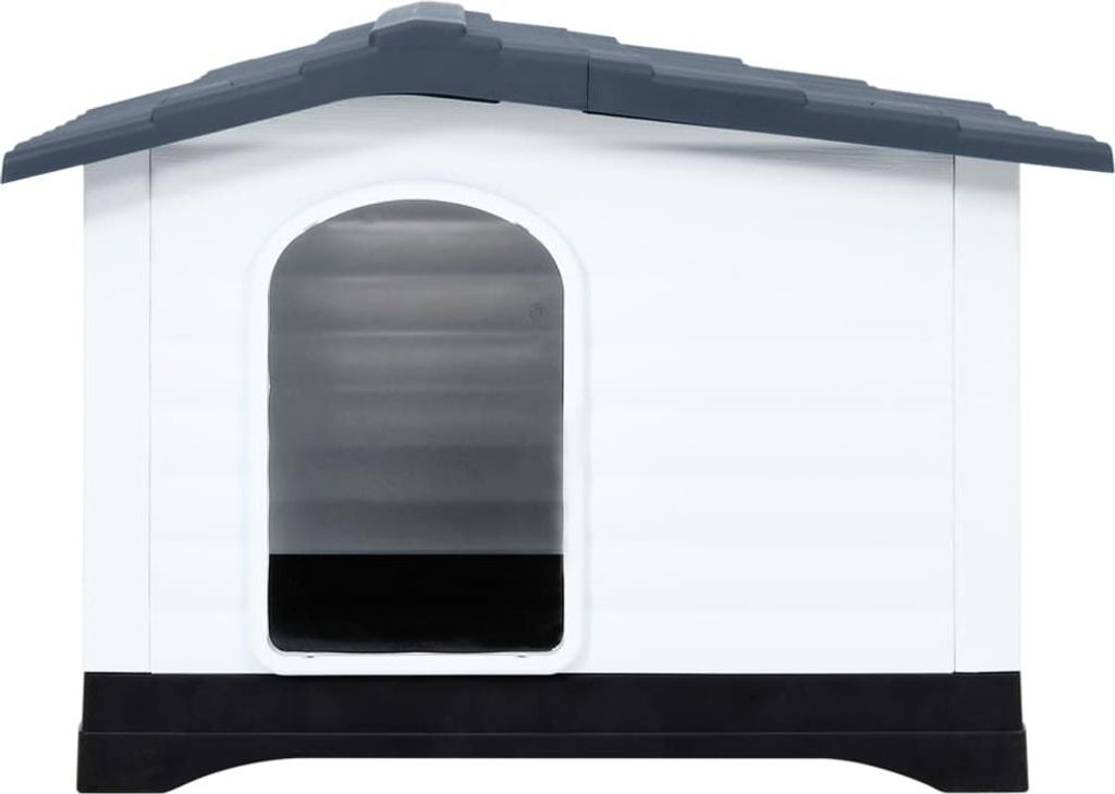 vidaXL Hundehütte Grau 90,5 x 68 x 66 cm Polypropylen