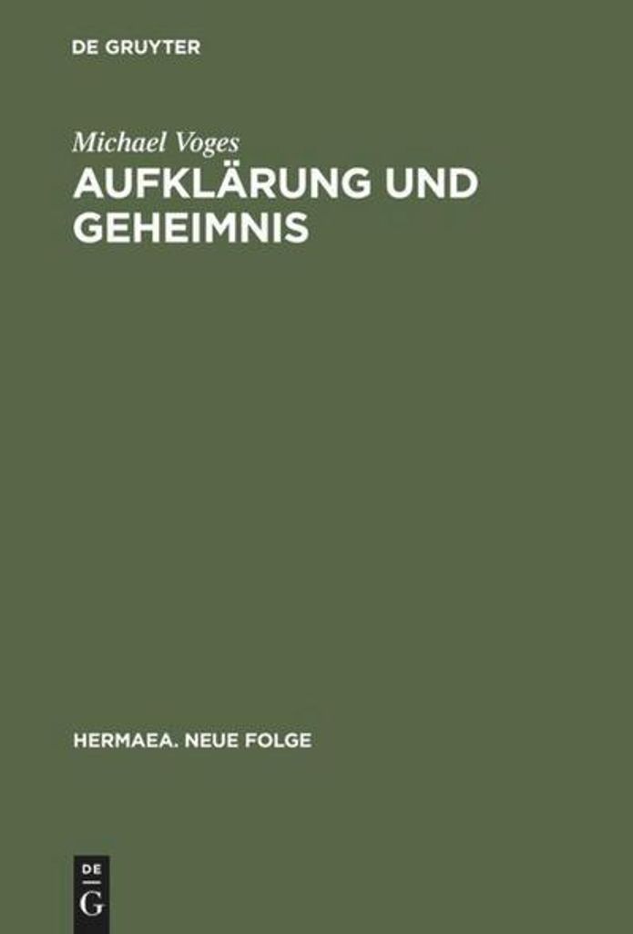 Aufklärung und Geheimnis