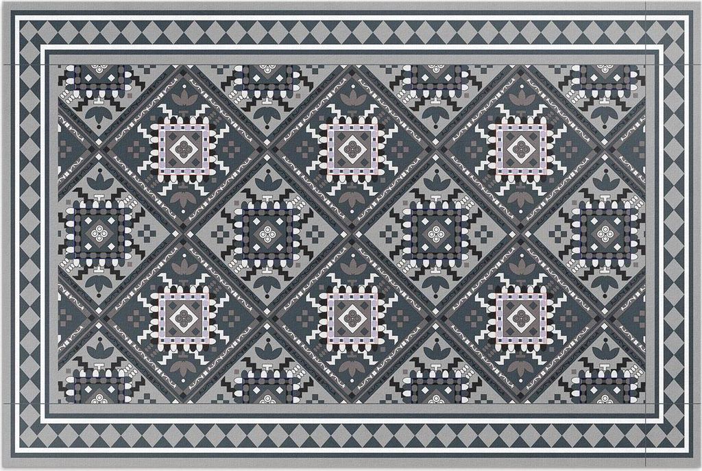 Arabische Geometrie dekoratives Muster – Vinylteppich – 120x180 cm – Outdoor Teppich – Terrasse – Wetterfest – Modern
