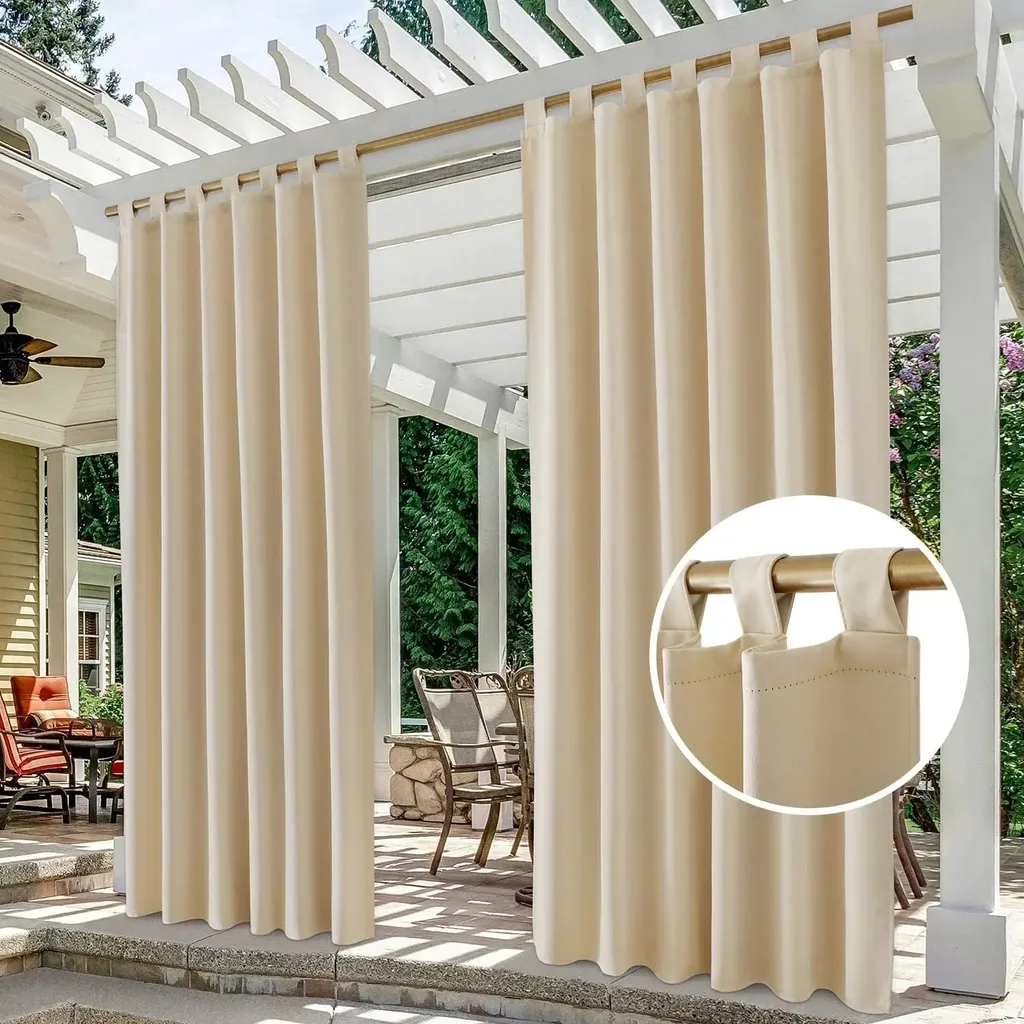 Tenda Esterno Beige 132x274cm: Impermeabile e Oscurante per Gazebo