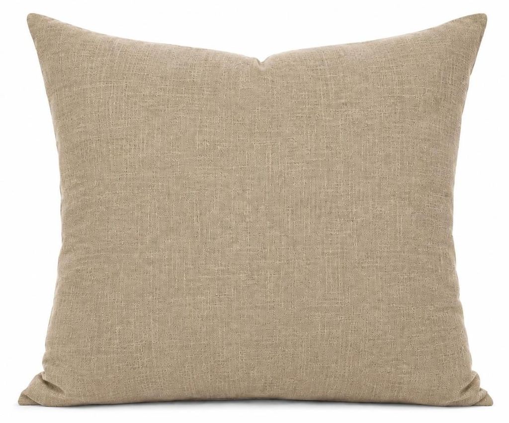 Kissenbezug 40x40 beige natur Kissenhülle Struktur Produktbild 