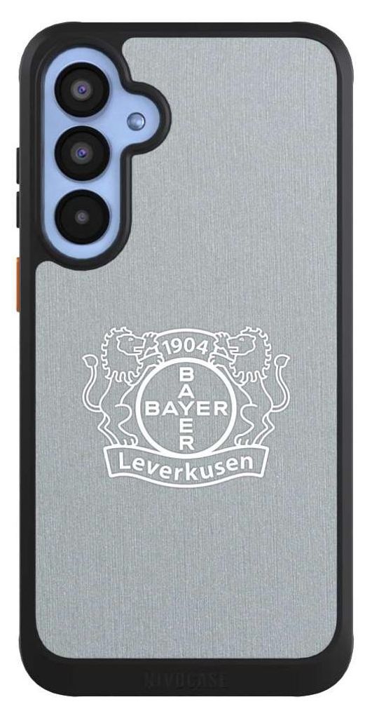 NIVOCASE Hülle für Samsung Galaxy A55 5G Handyhülle NIVOcore Case Schwarz Bayer 04 Leverkusen Offizielles Lizenzprodukt Wappen