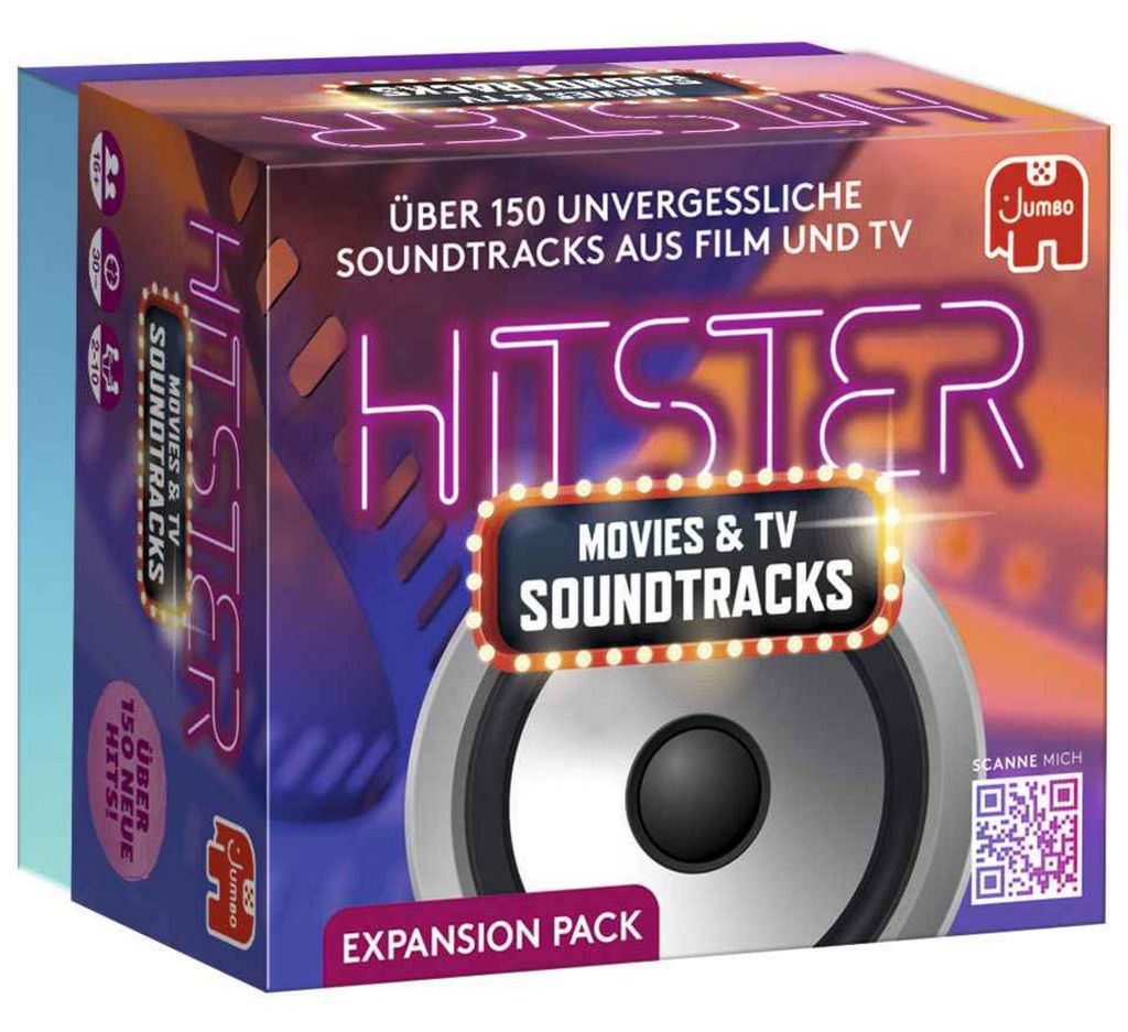 Jumbo Hitster – Movies & TV Soundtracks Expansion Pack, Brettspiel-Erweiterung, Party, 16 Jahr(e), 30 min, 30 min